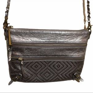 ELLIOTT LUCA Crossbody Purse 3 Zipper Gold